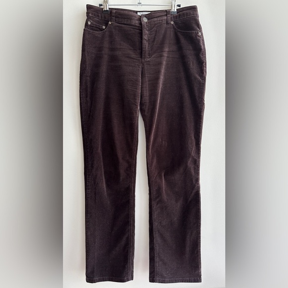 Charter Club Classic Fit Women's Dark Brown/Chocolate Corduroy Jeans, Size 8 - Picture 1 of 13